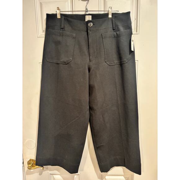 NWT Anthropologie Maeve the Collette pointe crop pants size 16W black - Picture 7 of 11